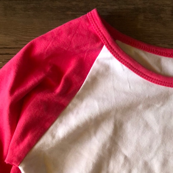 Girl’s Ruffled Pink & White Shirt size 6 - Picture 7 of 8